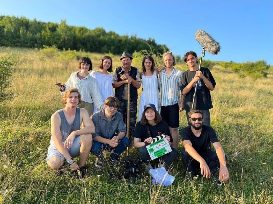 Kristóf Szántai with a film crew